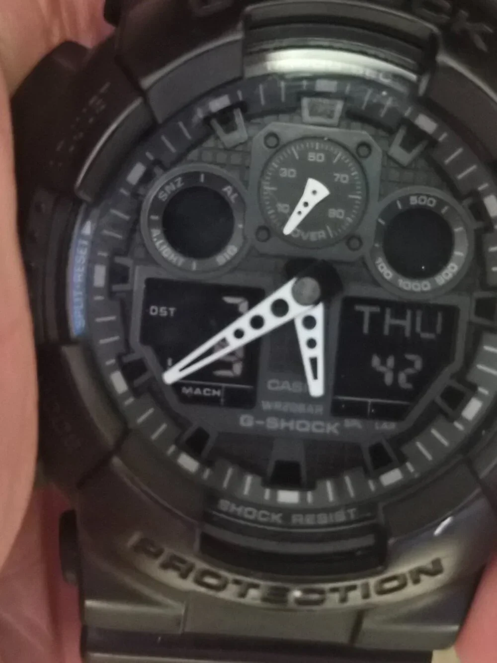 Casio G Shock Matte black finish Digital and Analog